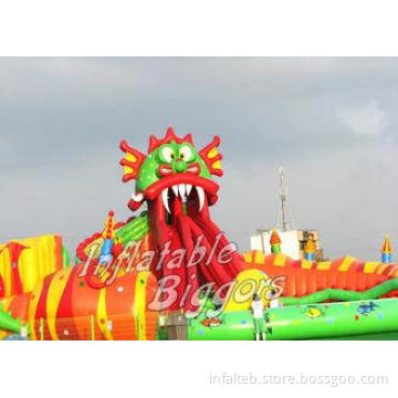 Giant Kids Inflatable Water Park For Hotel Swimming Pool ,